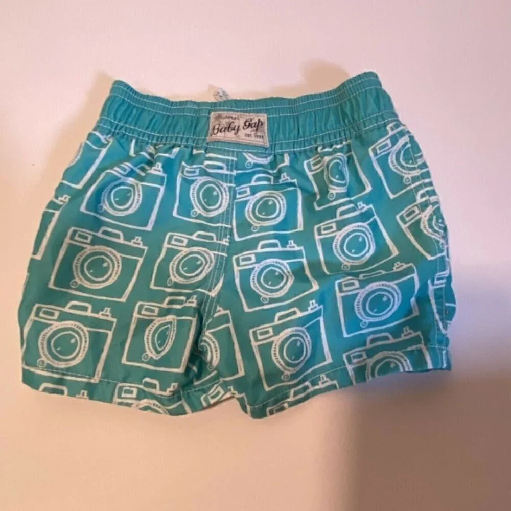 Baby Gap Camera Print Swim Shorts Trunks